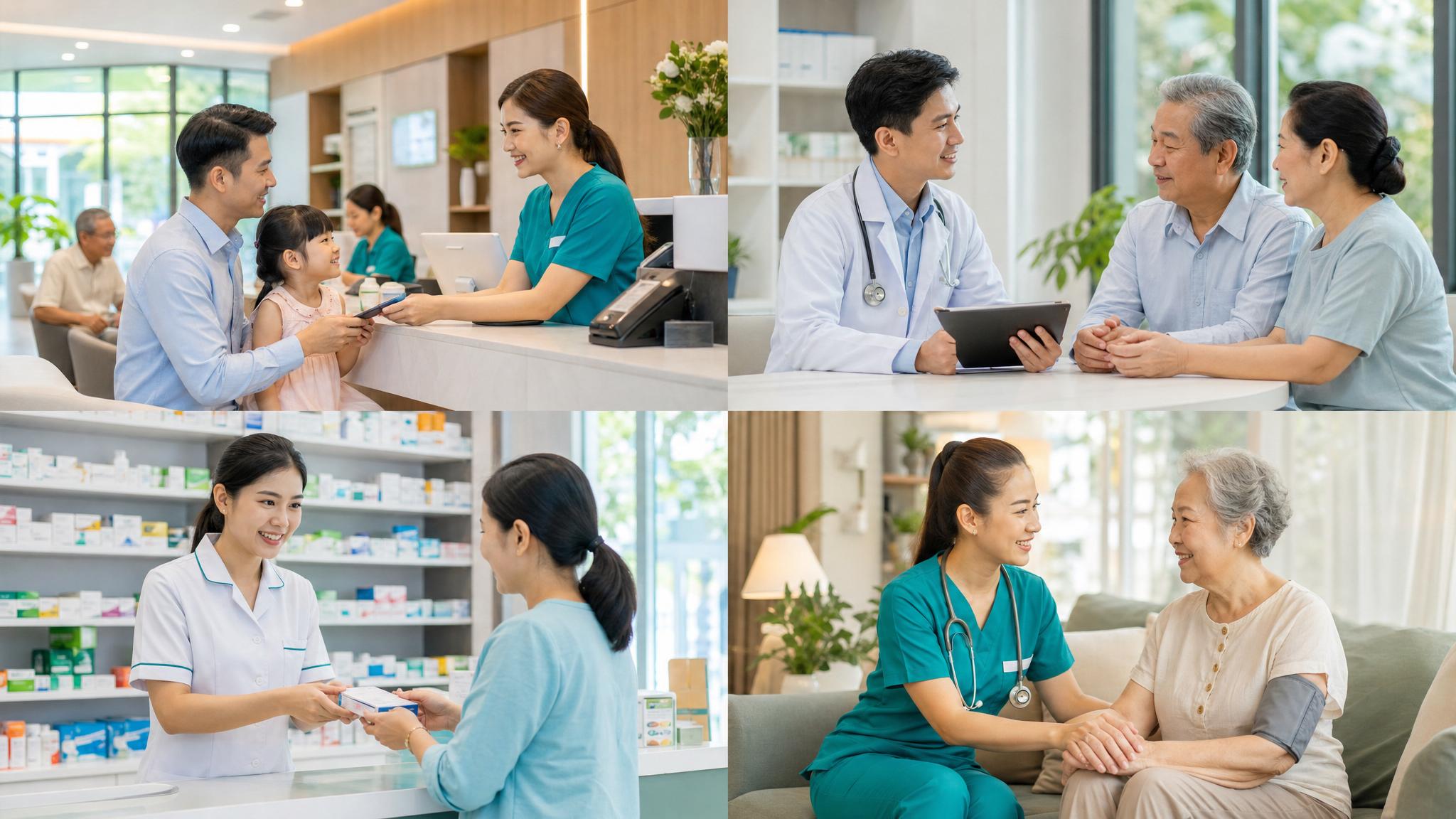 Không gian tiếp đón và khám gia đình tại Gần Đây